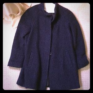 Anne Klein boiled will navy coat